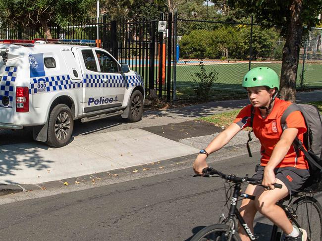 A man is arrested inside Rigmond primary school grounds with drugs and  knife (pictured). Drug use in Richmond outside the Safe Injecting Room. Picture: Jason Edwards