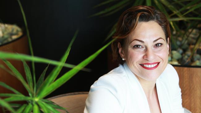 Queensland State Deputy Premier and Treasurer Jackie Trad poses at 1 William Street, Brisbane on Friday, June 8, 2018. The Queensland Government will release the state budget soon. (AAP Image/Claudia Baxter)