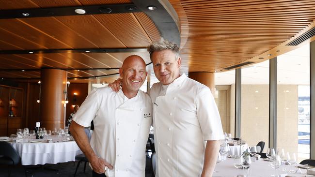 Sydney restaurants, like Matt Moran’s Aria, hosted international chefs like Gordon Ramsay. Picture: Jonathan Ng