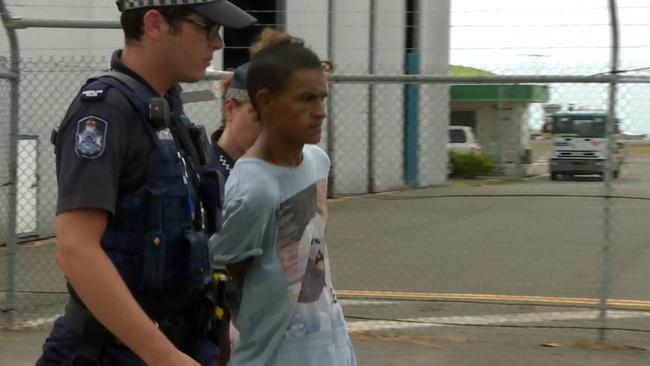 19-year-old Nathaniel James Murray is accused of murdering his father Roy Murray on January 1, 2018 at Palm Island. Photo: 9 News North Queensland