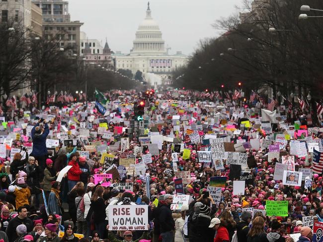 A sea of protesters marched on Washington on Saturday. Picture: Mario Tama/Getty Images/AFP