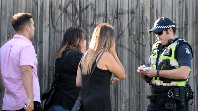 Three people arrived at the property visibly distressed. Picture: Andrew Henshaw