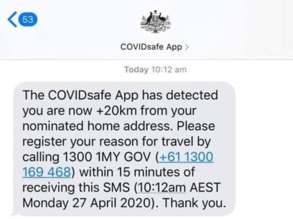 A screenshot of a hoax text message that has been circulating on social media.