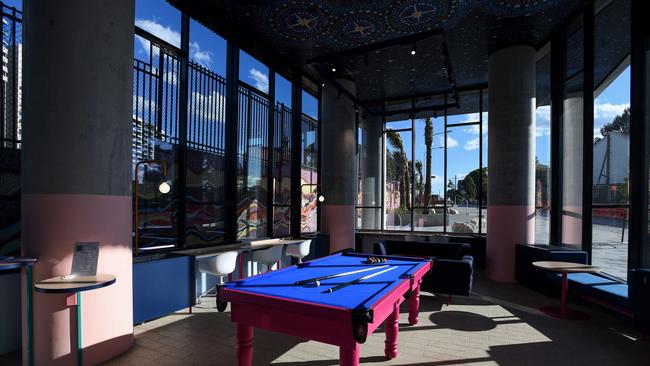 The communal pool &amp; games room at the Scape international student housing accommodation in Redfern, Sydney. Picture: Bianca De Marchi/NCA NewsWire