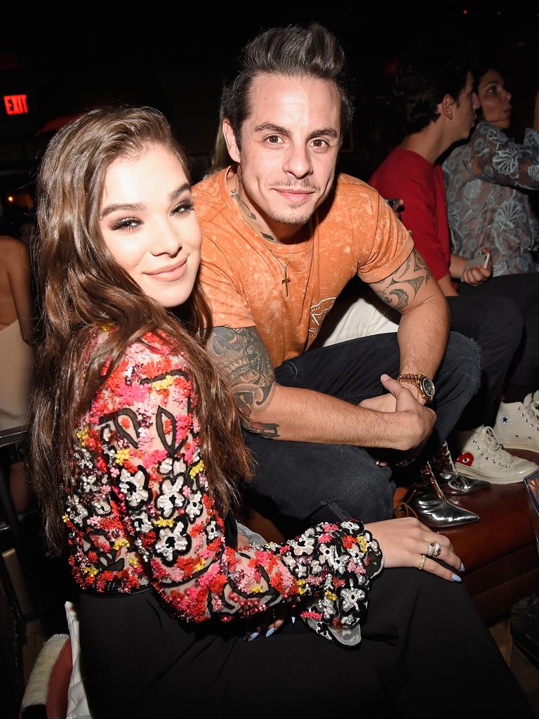 Hailee Steinfeld and Casper Smart attend the 2016 MTV Video Music Awards Republic Records After Party in New York City. Picture: Getty