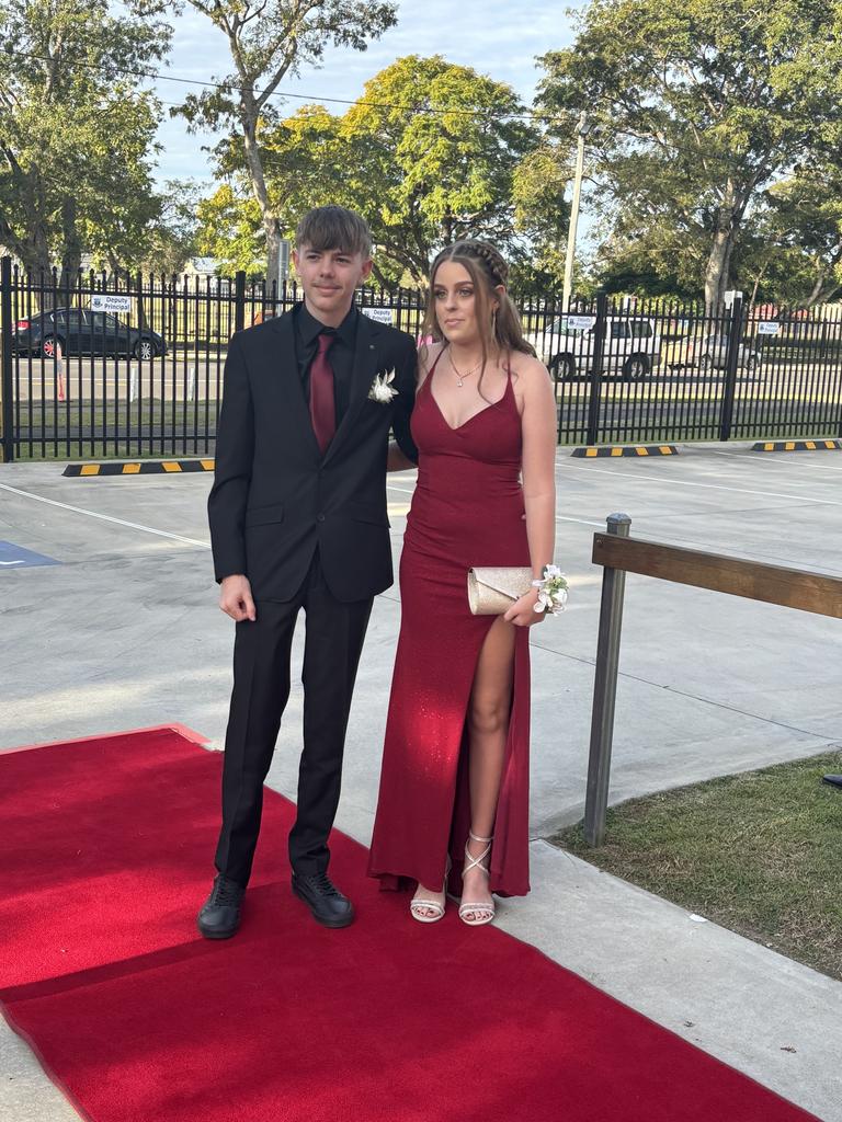 Oliver Westbury and Tamsyn Burns arrive at the formal.