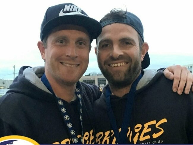 Hurstbridge co-coaches Brayden Shaw and Jarrod Tilley.