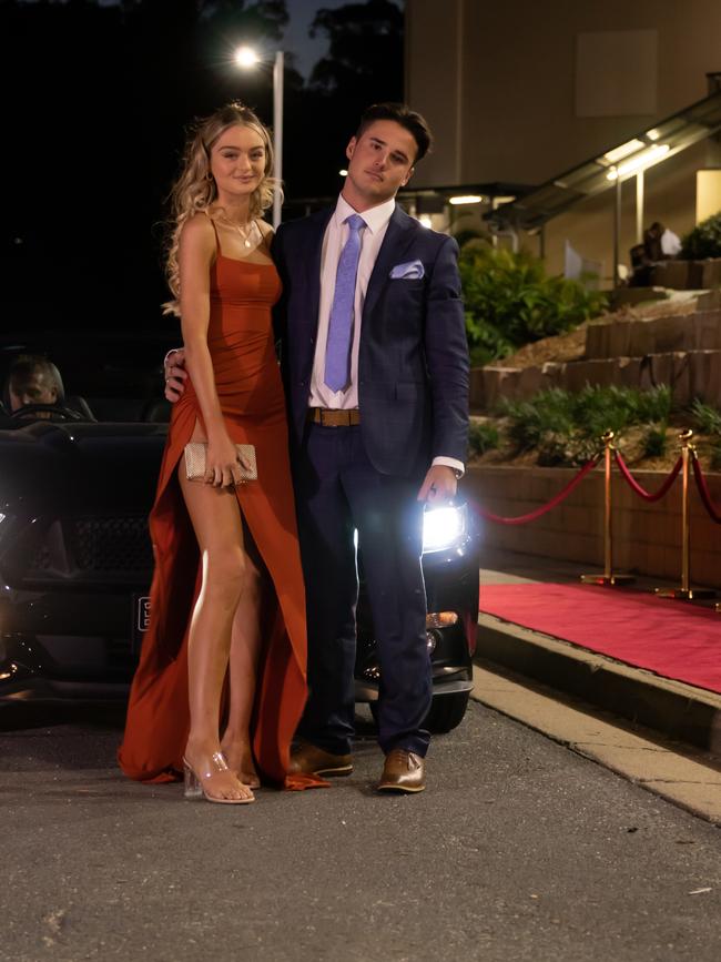 Lilyan Broustall and Jed Cullen. Hillcrest Christian College 2020 school formal. Photo: Supplied