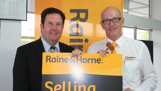 Angus Raine and Joseph Ireland from Raine and Horne. Photo: The Morning Bulletin archives
