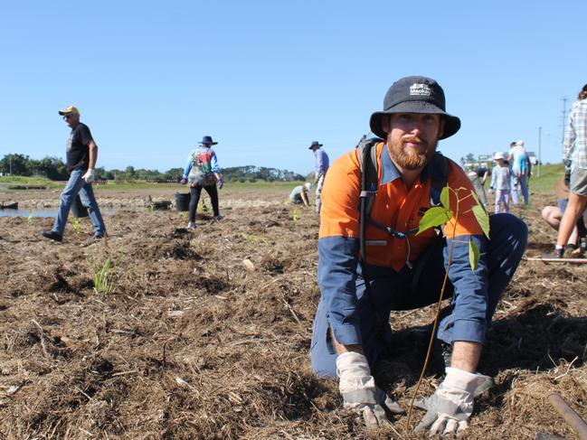 Mackay Regional Council's Natural Environment Project Officer Gerard Ferguson at National Tree Day, Lagoons Creek Wetland.