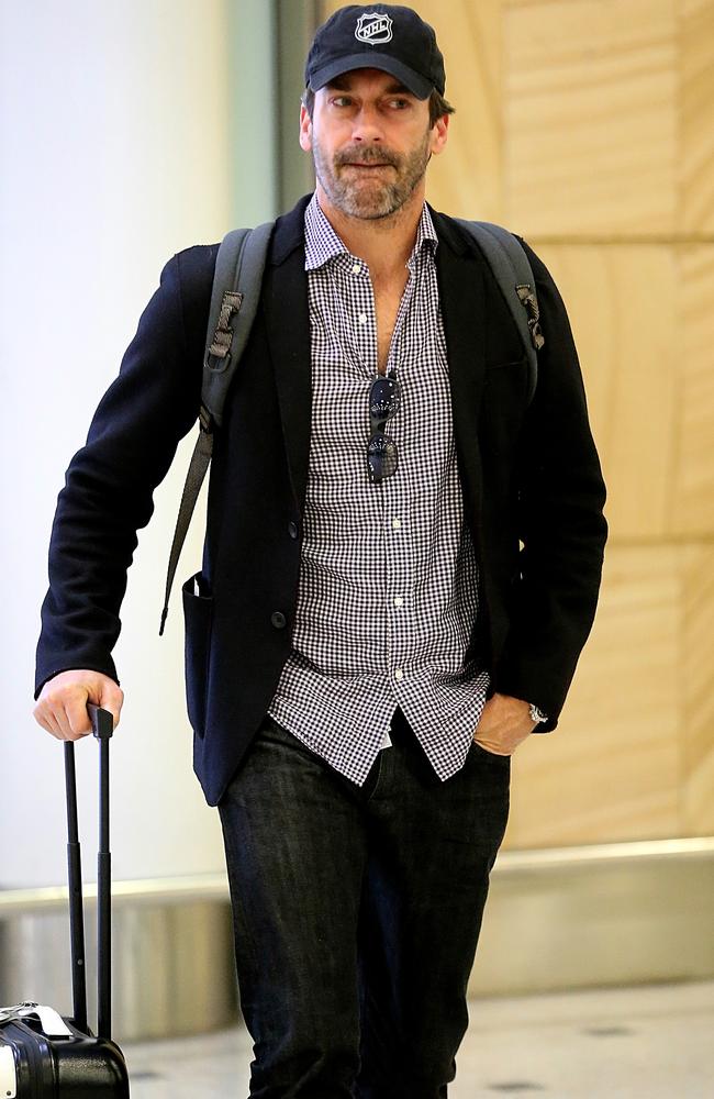 Hamm and Chris Evans touch down in Sydney ahead of GQ Awards | Daily ...