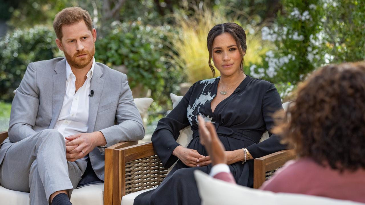 Oprah Winfrey interviews Harry and Meghan. Picture: Harpo Productions