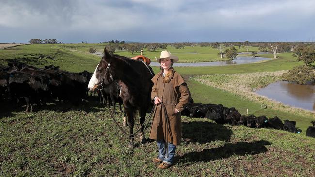 Farmer and neuropsychologist Sarah McLean balances two careers, motherhood and volunteerism to help raise awareness about mental health support in regional areas. Picture: Yuri Kouzmin.