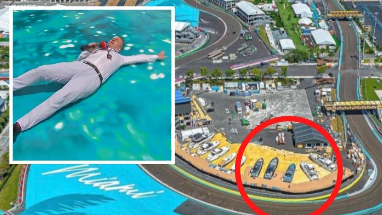 Fake marina with fake water steals show at Miami Grand Prix