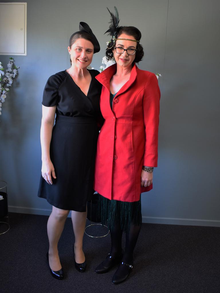 Melanie Hickson and Emma Currie at the 2023 Rockhampton Girls Grammar 21st Race Day.