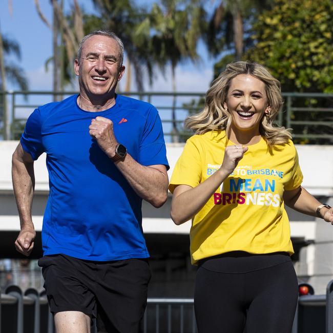 Channel 7's Mark Beretta and Kendall Gilding are preparing for the Bridge to Brisbane.