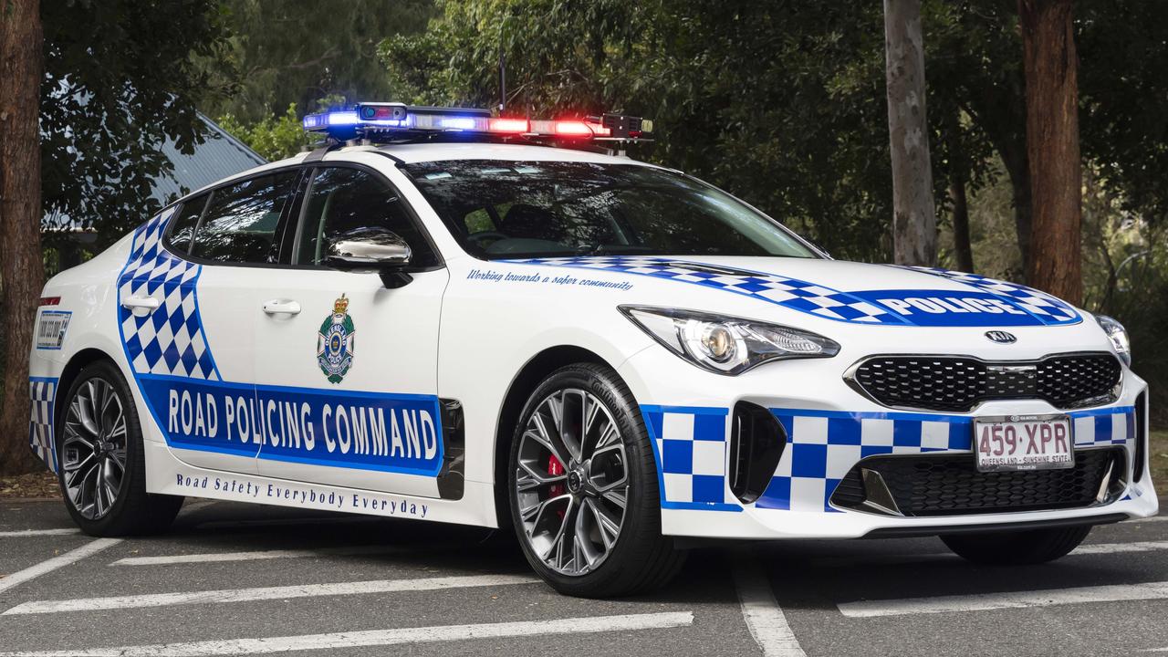 Queensland Police will replace Commodore and Falcon pursuit cars with the Kia Stinger. Picture: Supplied.