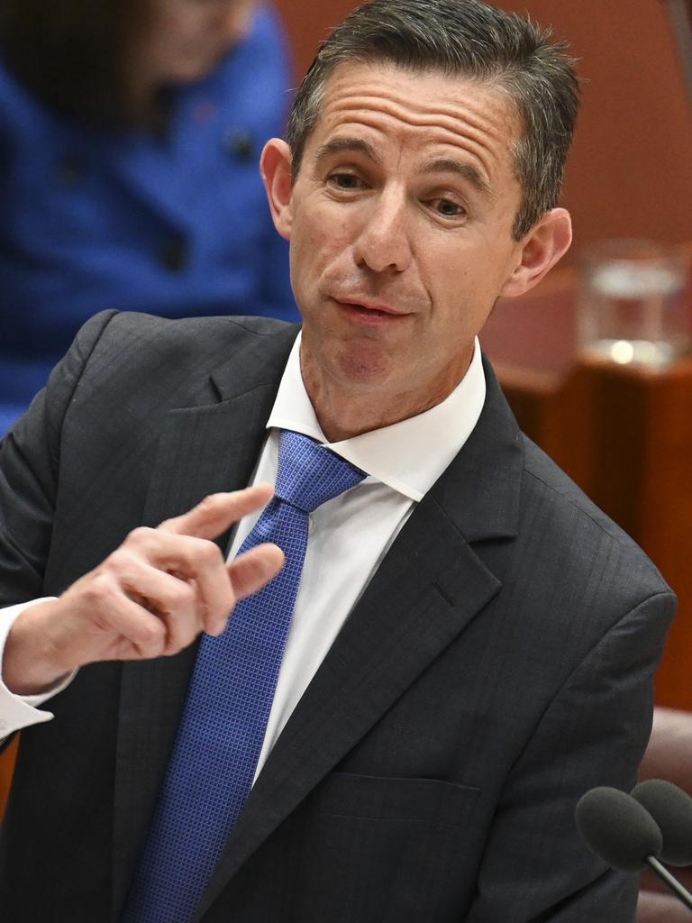 Simon Birmingham moved the motion to bring on the debate early. Picture: NCA NewsWire / Martin Ollman