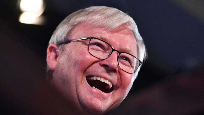 Kevin Rudd at the National Press Club. Picture: Mick Tsikas/AAP