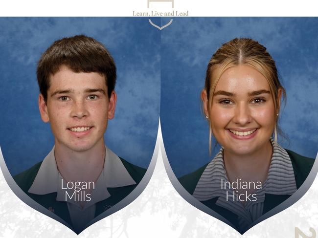 Gippsland Grammar Vice-captains in 2025: Enzo Blackmore and Aishah Hanafi. Picture: Facebook