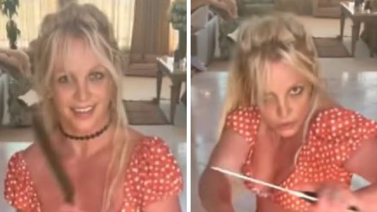 Britney Spears sparks concern with knife video