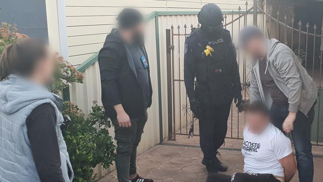 Police swooped on a man after an investigation into alleged graffiti offences. Picture: NSW Police