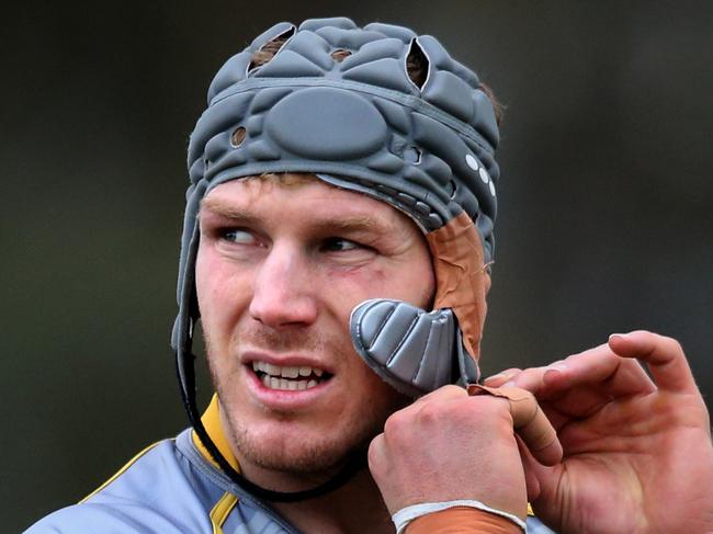 David Pocock trains with the Brumbies in Canberra this afternoon.