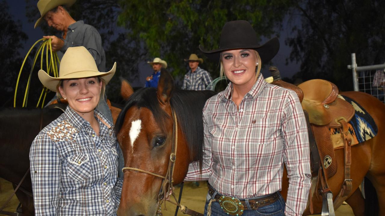 Bridie Davidson and Ariana Varischetti at the Ariat APRA National Finals Rodeo at Gracemere CQLX, Thursday, November 10, 2022.