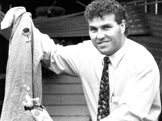 Queensland No. 8 Sam Scott-Young put the torch to a NSW jersey back in 1990. 