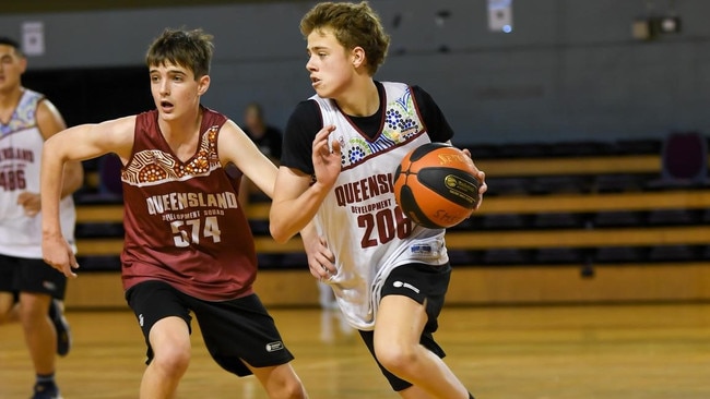 Indy Cotton in action. Picture: Basketball Queensland