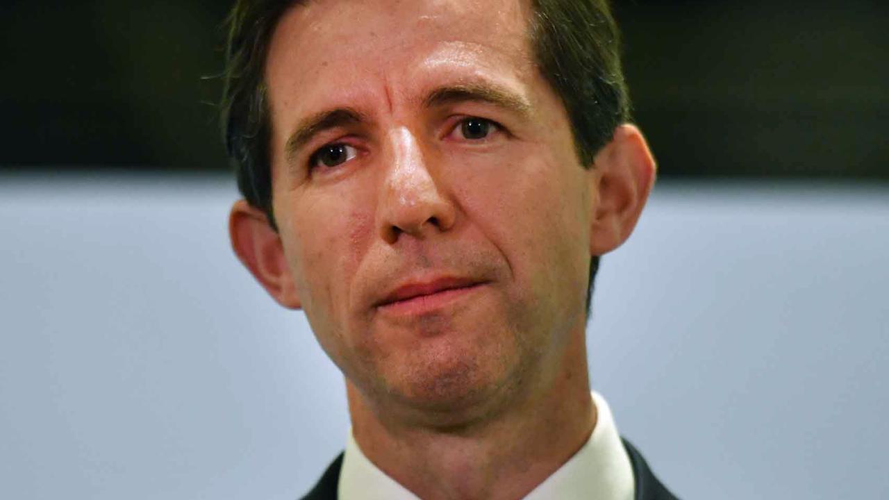 Trade Minister Simon Birmingham lashed out at Fraser Anning. Picture: AAP Image/Mick Tsikas.