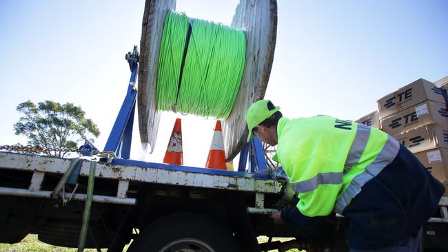 An NBN fibre rollout at Penrith, NSW.