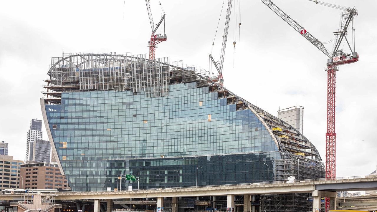 Grocon’s Ribbon project at Darling Harbour. Picture: NCA NewsWire/Jenny Evans