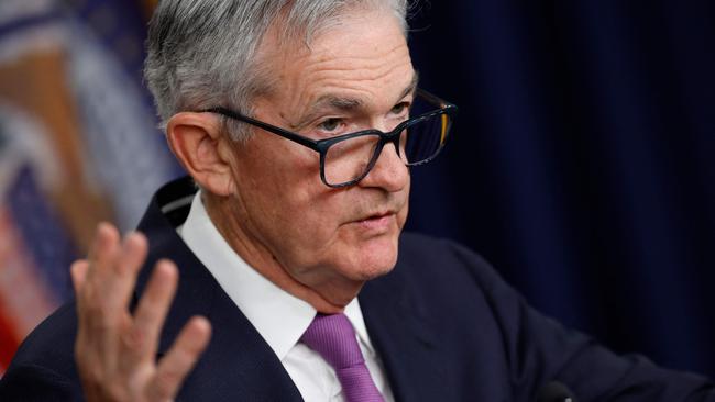 US Federal Reserve board chairman Jerome Powell. Picture: Getty Images