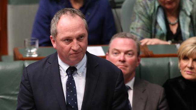 Deputy PM Barnaby Joyce in Question Time. Picture: Kym Smith