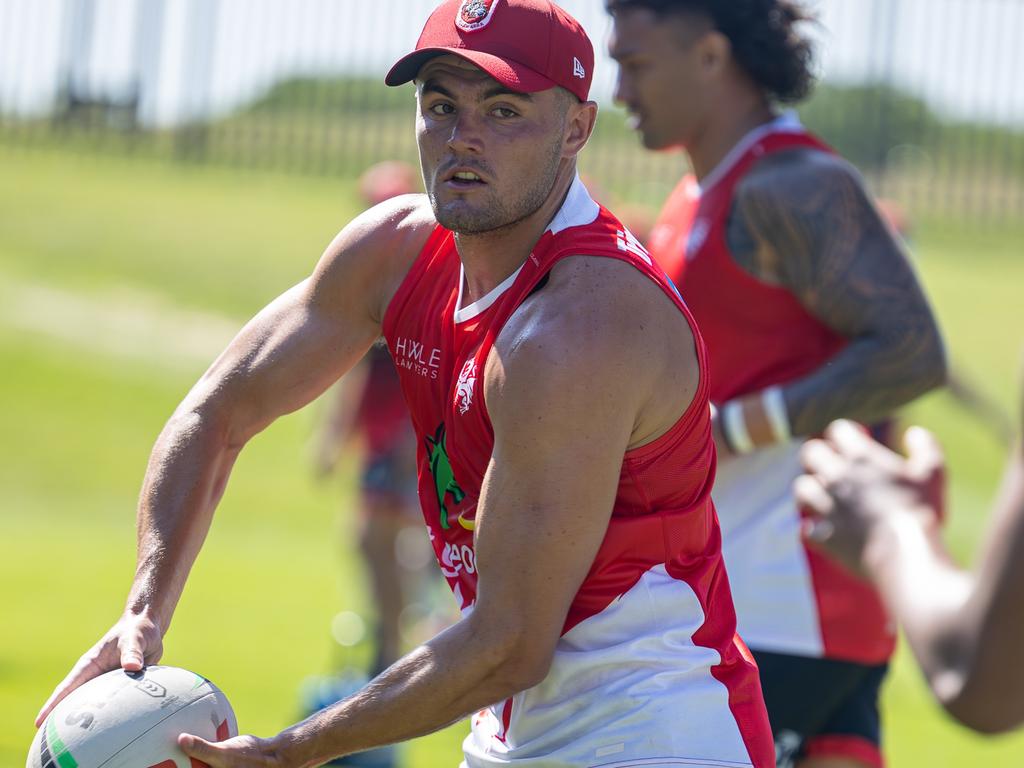 St George Illawarra Dragons recruit Kyle Flanagan during pre season training. Picture Dragons media