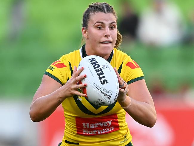 Jessica Sergis in action for the Jillaroos. Picture: NRL Imagery