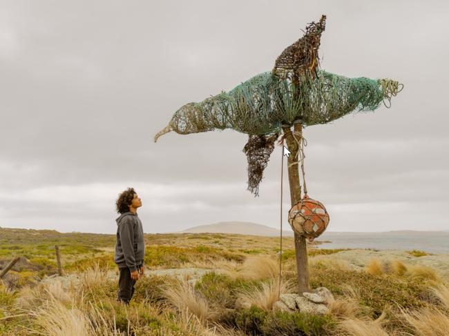 Lennox Monaghan, plays Sonny Beeton, a 13-year-old Palawa boy navigating the complexities of his world in new series Moonbird. Picture: Jillian Mundy. Copyright Seal Pot Entertainment