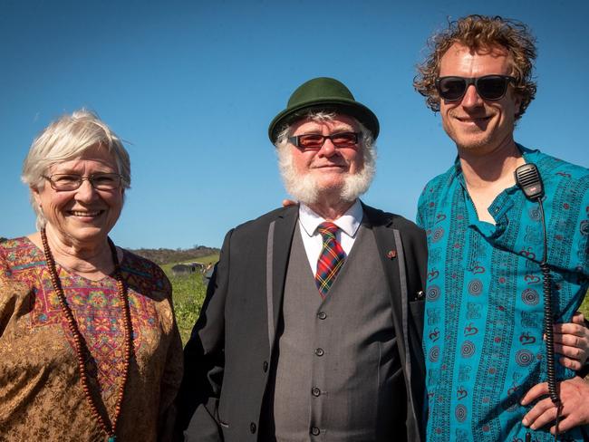 DOUGSTOCK Music and Camping festival. Myself (Doug Tapfield) with my Mum Donna Tapfield and New York Blues Hall of Fame guitarist from Seaford Rise Chris Finnen at the first Dougstock in August 2020. Picture: Supplied