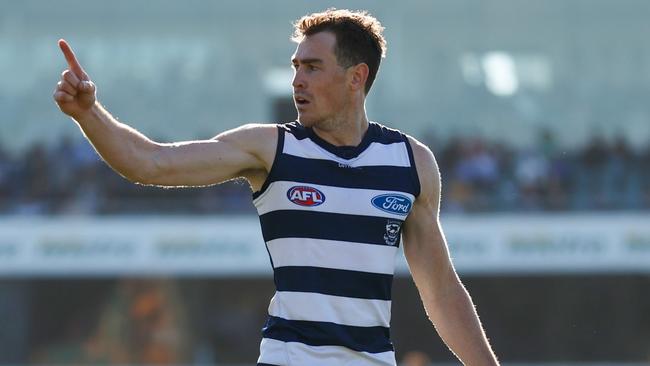 Jeremy Cameron enjoyed a massive day out with seven goals. Picture: Michael Willson/AFL Photos via Getty Images