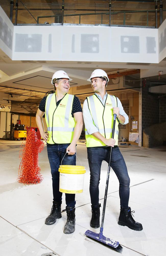 Will and Steve preview new Westfield Warringah Mall food court that will open in two weeks. Picture: Braden Fastier.