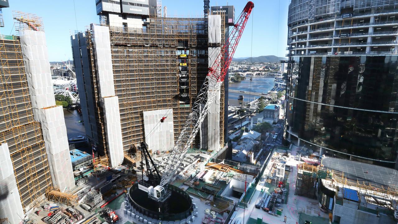 Construction is booming in Queensland, including the Queen’s Wharf Brisbane precinct $3.6 billion project. Picture: Supplied QLD Government