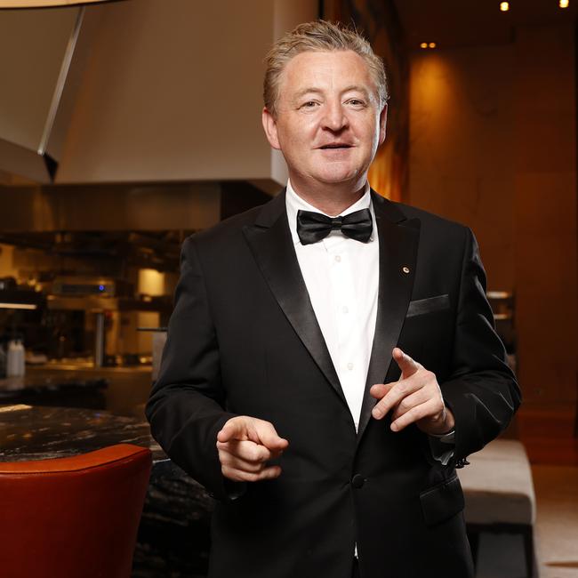 Celebrity chef Luke Mangan his restaurant Glass in the Sydney CBD. Picture: Jonathan Ng