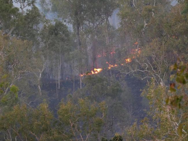 Bushfire burning in Julago, south of Townsville, on September 17, 2023. Picture: Blair Jackson