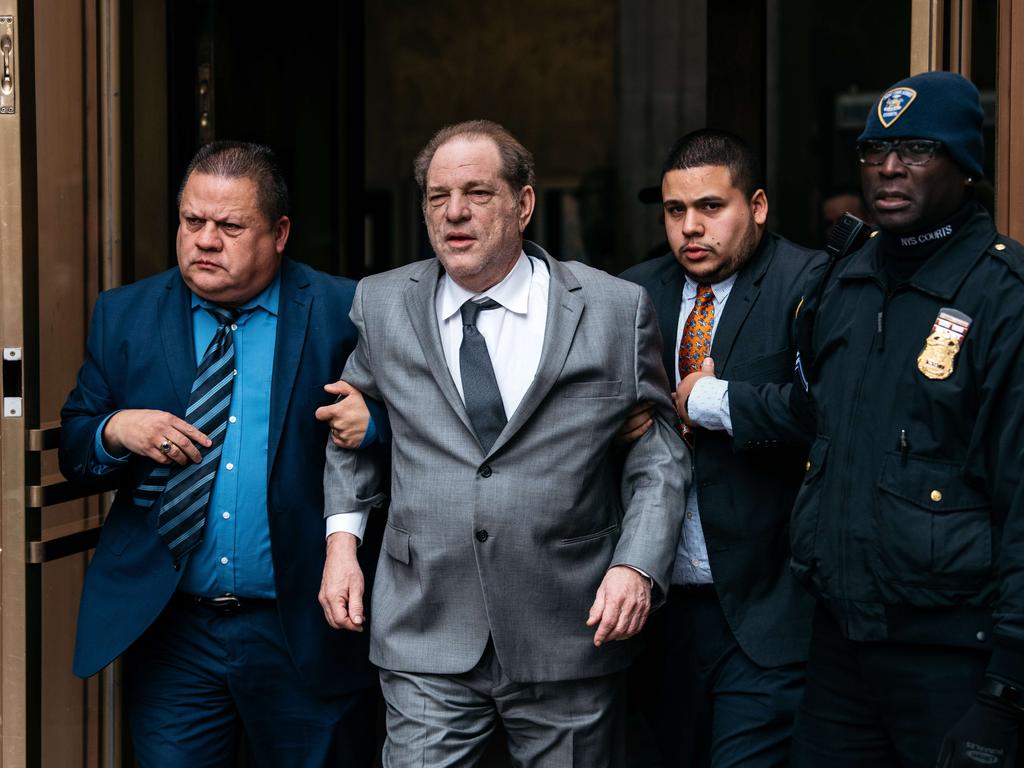 ‘The forgotten man ...’ Harvey Weinstein leaves New York City Criminal Court. Picture: AFP