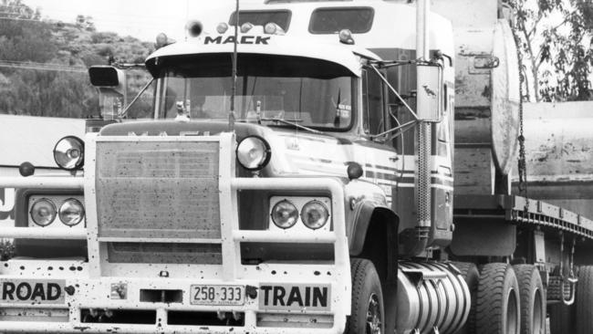 Douglas Crabbe's truck in 1983. The truck was driven into the Inland Motel, killing five people.