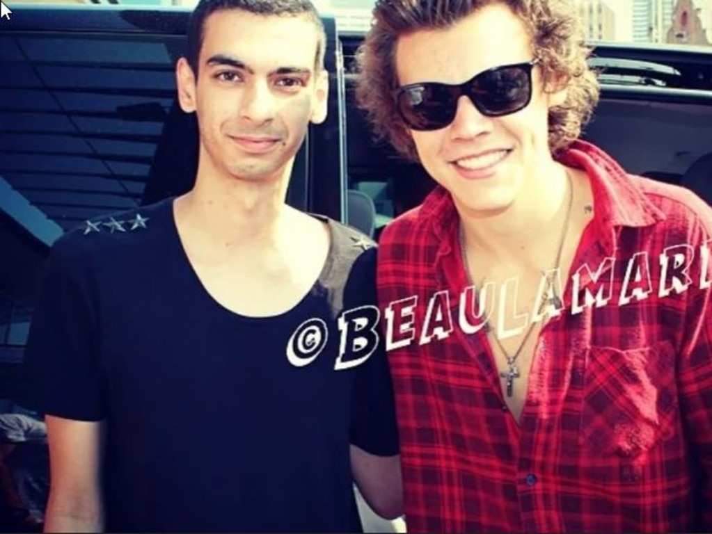 Beau Lamarre with Harry Styles.