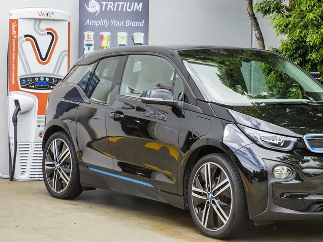 General photo of Veefil charger and electric vehicle at Tritium in Murarrie, Thursday, March 22, 2018 (AAP Image/Richard Walker)