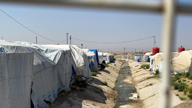 Al-Roj camp, where Australian women and children linked to Islamic State members are being held in northeastern Syria. Picture: Ellen Whinnett/The Australian