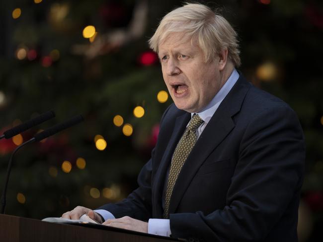 Prime Minister Boris Johnson makes a statement in Downing Street after receiving permission to form the next government during an audience with Queen Elizabeth II at Buckingham Palace. Picture: Getty